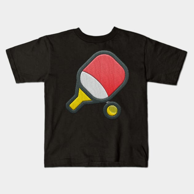 Beachball Racket Kids T-Shirt by aaallsmiles